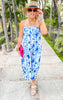 Santorini Tie Dye Slanted Hem Jumpsuit