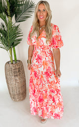 Sorrento Sunsets Printed Woven Maxi Dress