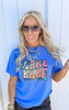 Lake Babe Checked Garment Dyed Graphic T-shirt