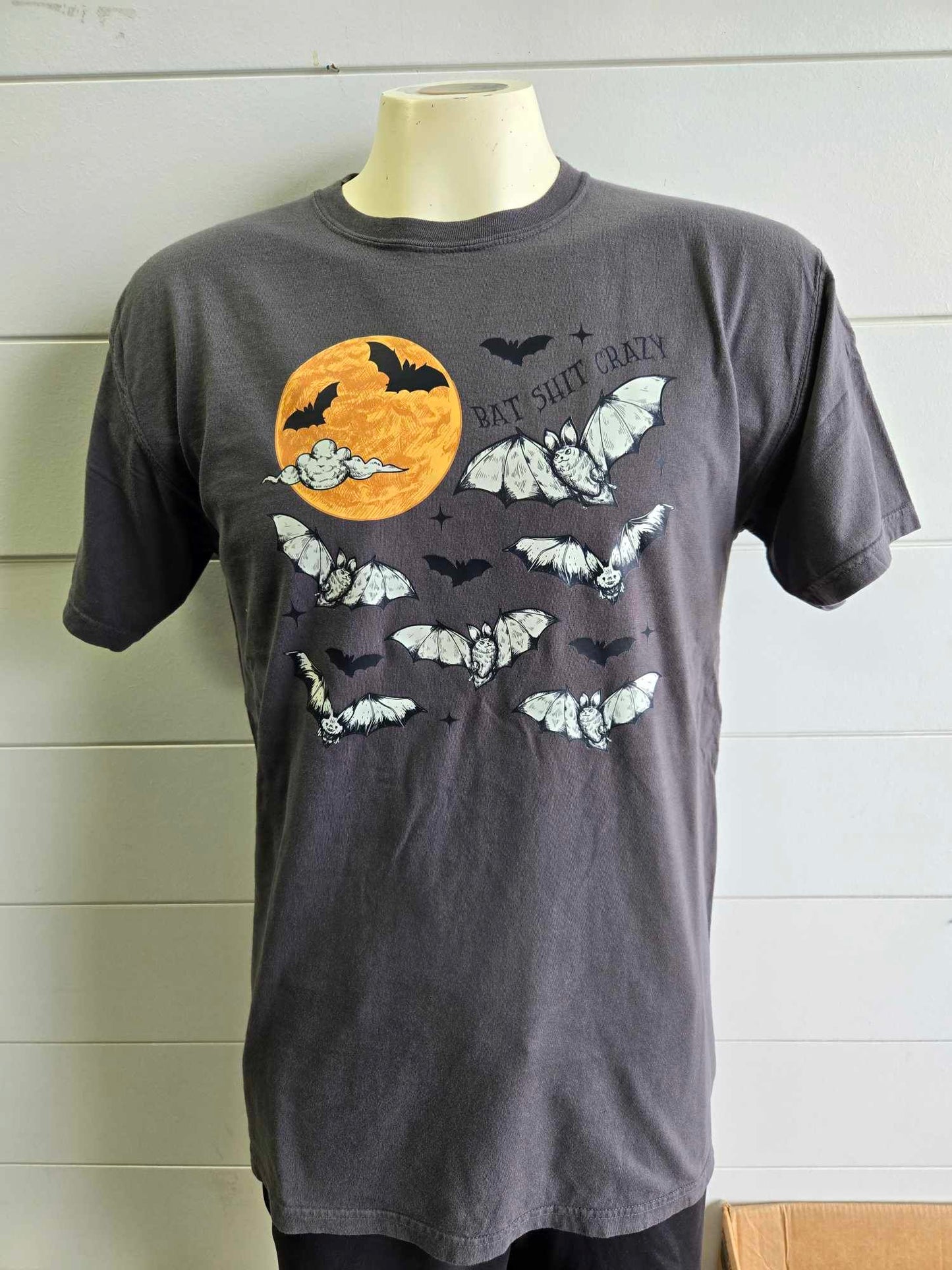 Bat Shit Crazy Garment Dyed Graphic T-shirt