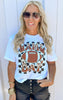 Leopard Game Day Football Checked Graphic T-shirt