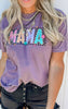 Mama Star Checkered Garment Dyed Graphic T-shirt