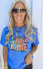 Lake Babe Checked Garment Dyed Graphic T-shirt