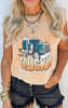 Keep On Trucking Garment Dyed Graphic Muscle Tee