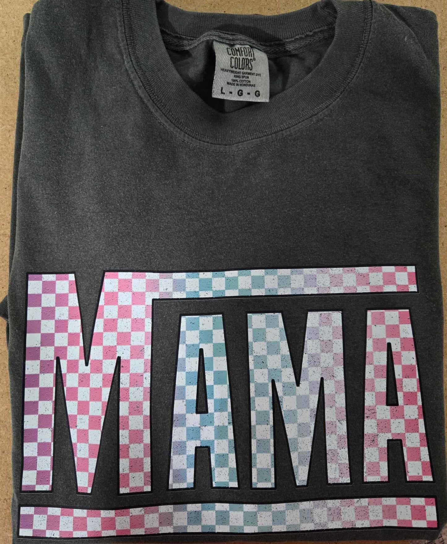 Check Your Mama Garment Dyed Graphic T-shirt