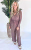 Dusty Mauve Long Sleeve Jumpsuit