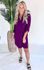 Can it Be Fall Already Half Sleeve Solid Knit Dress