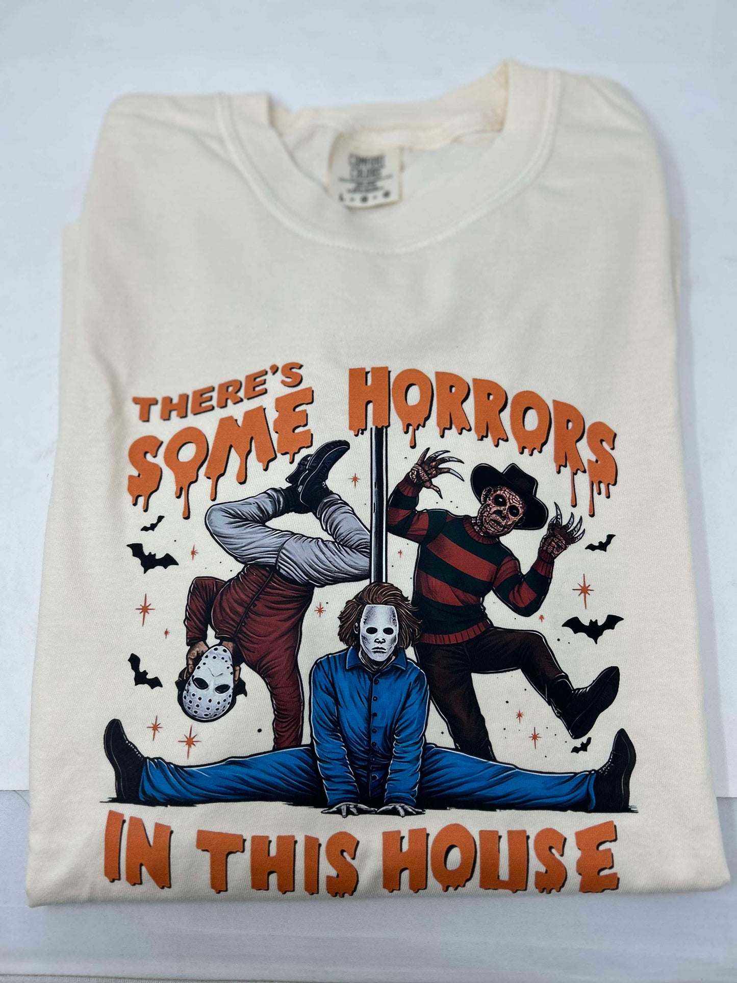 There's Some Horrors In this House Garment Dyed Graphic T-shirt - FINAL SALE