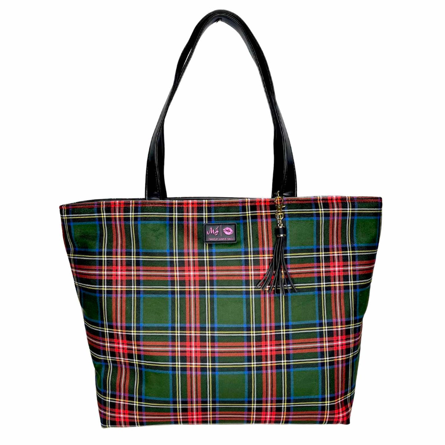 Green Tartan Tote - Makeup Junkie Holiday Collab w/ Bad Habit*