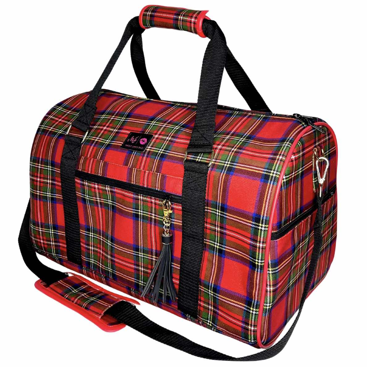 Red Tartan Duffel - Makeup Junkie Holiday Collab w/ Bad Habit*