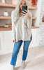 August Breeze Hi Low V-Neck Sweater