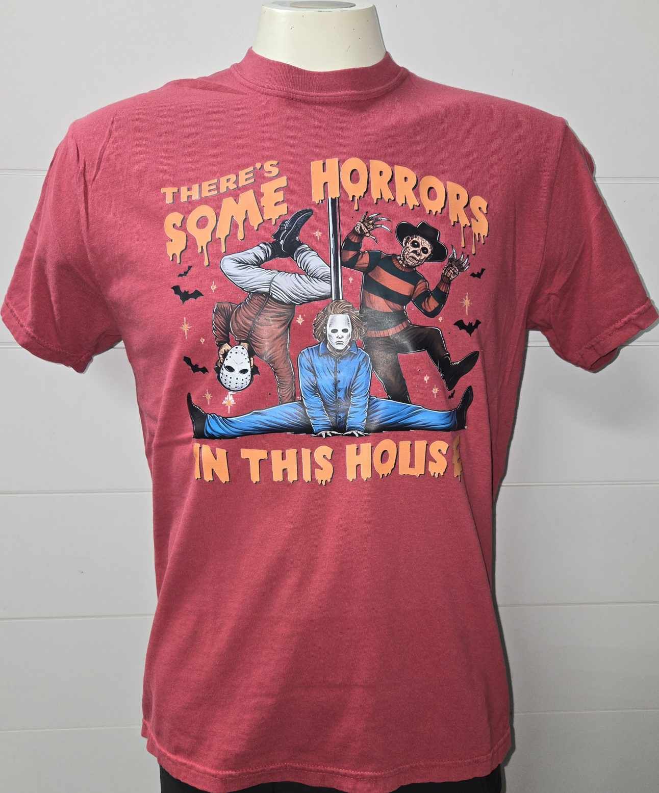 There's Some Horrors In this House Garment Dyed Graphic T-shirt - FINAL SALE