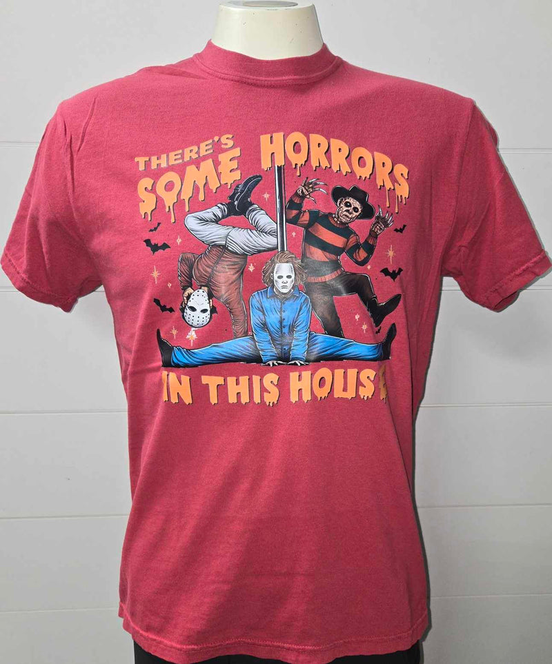 There's Some Horrors In this House Garment Dyed Graphic T-shirt