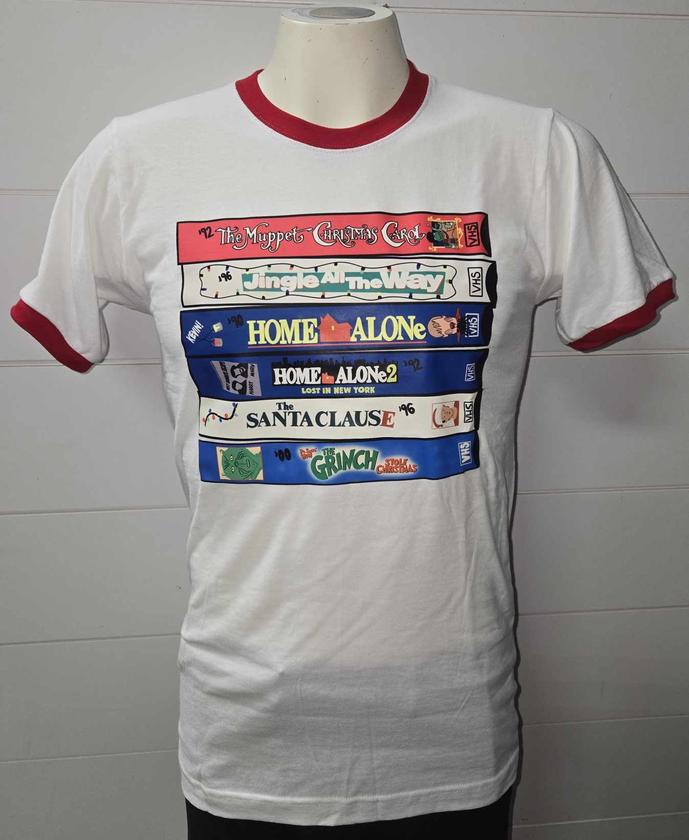 Christmas Movie Marathon Ringer Graphic T-shirt