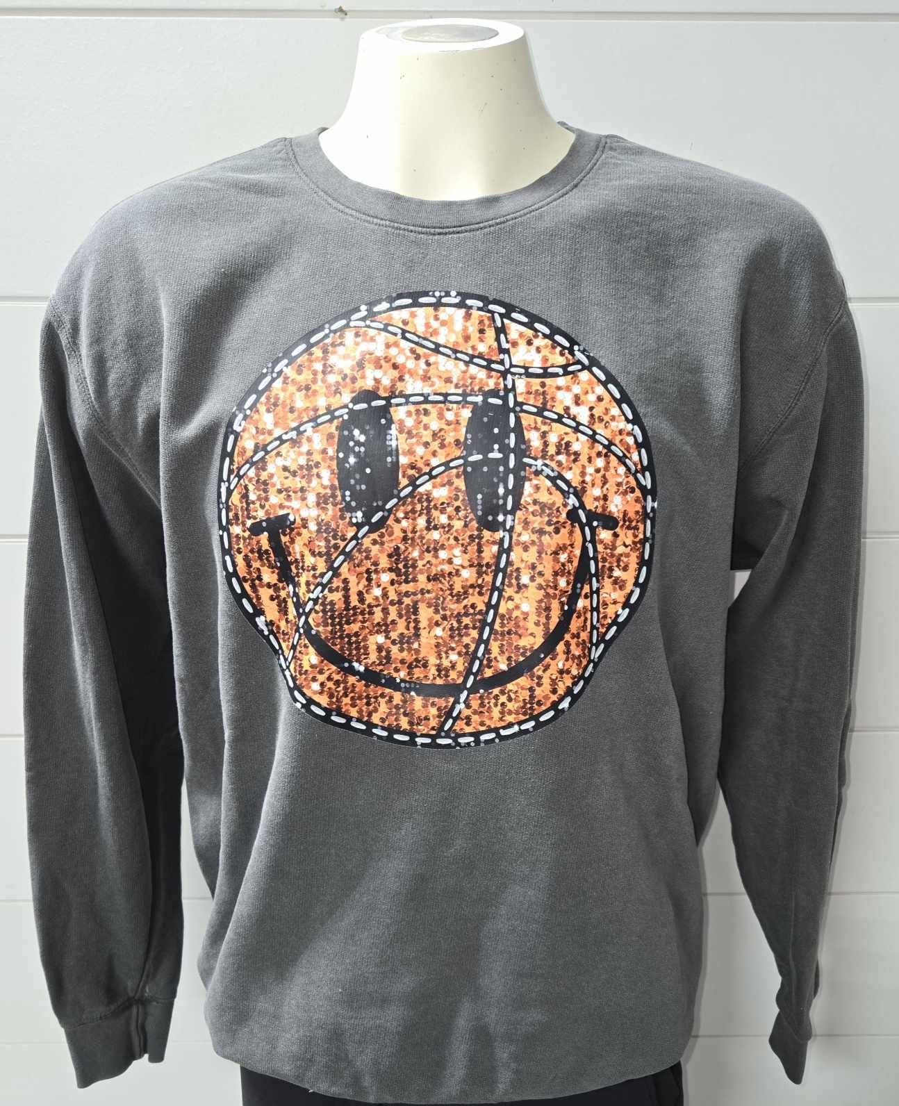 Sparkle Basketball Garment Dyed Sweatshirt | Comfort Colors