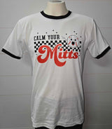 Calm Your Mitts Ringer Graphic T-shirt