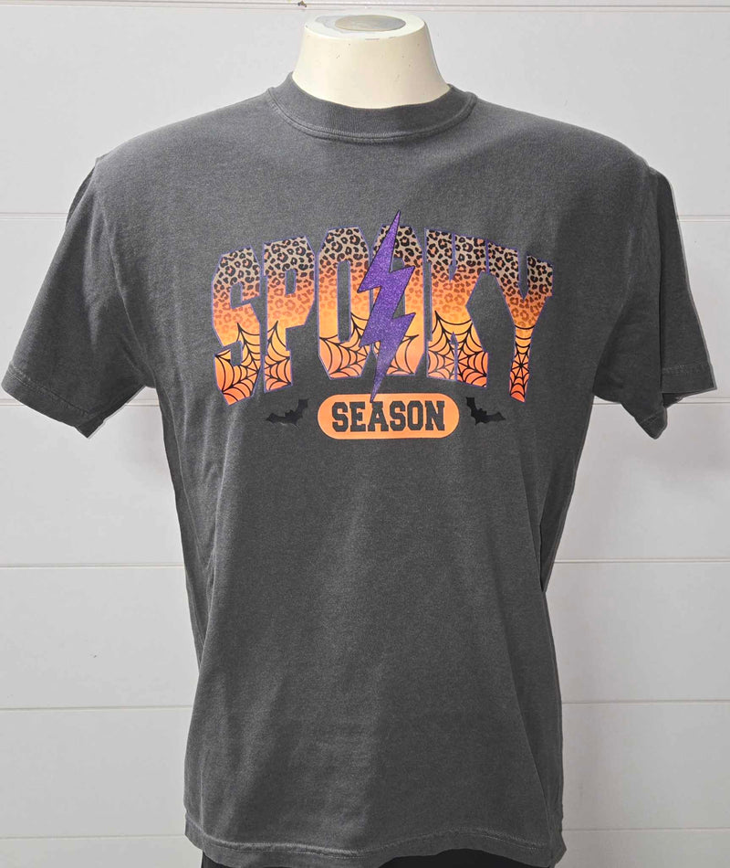 Lightning Spooky Season Garment Dyed Graphic T-shirt