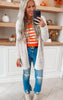 Ribbed Popcorn Knit Long Cardigan *New Colors*