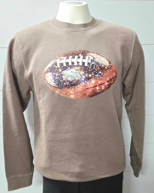 Sparkle Football Pigment Dyed Graphic Sweatshirt