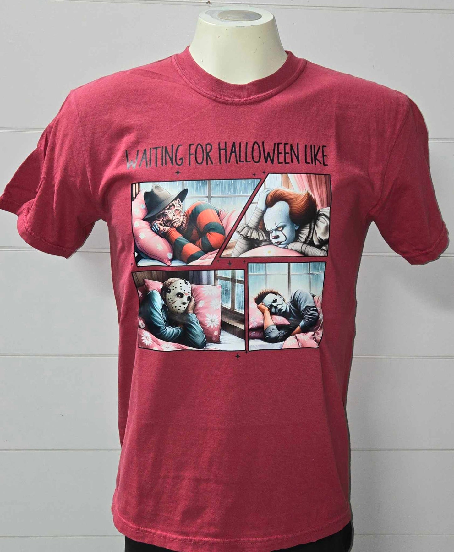 Waiting for Halloween Garment Dyed Graphic T-shirt