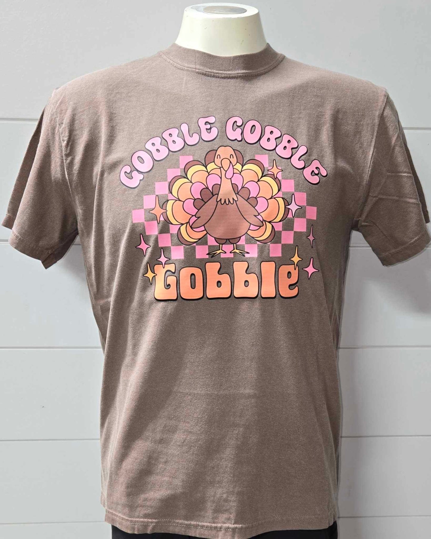 Gobble Gobble Gobble Garment Dyed Graphic T-shirt