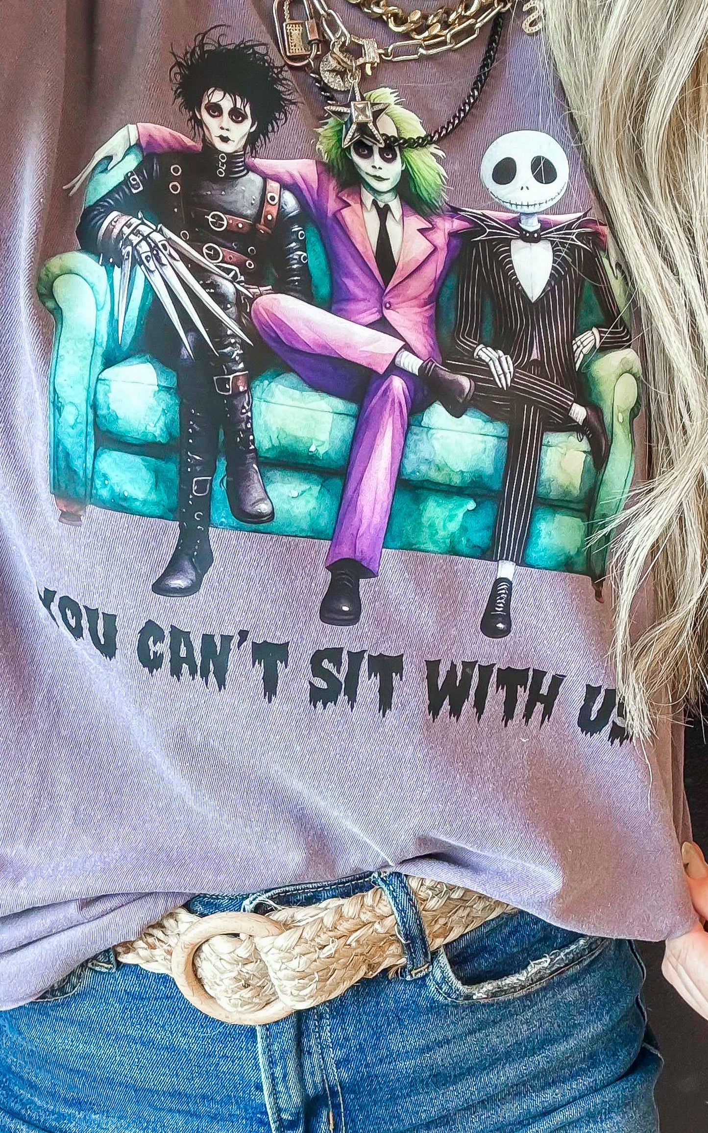 You Can't Sit with Us Garment Dyed Graphic T-shirt