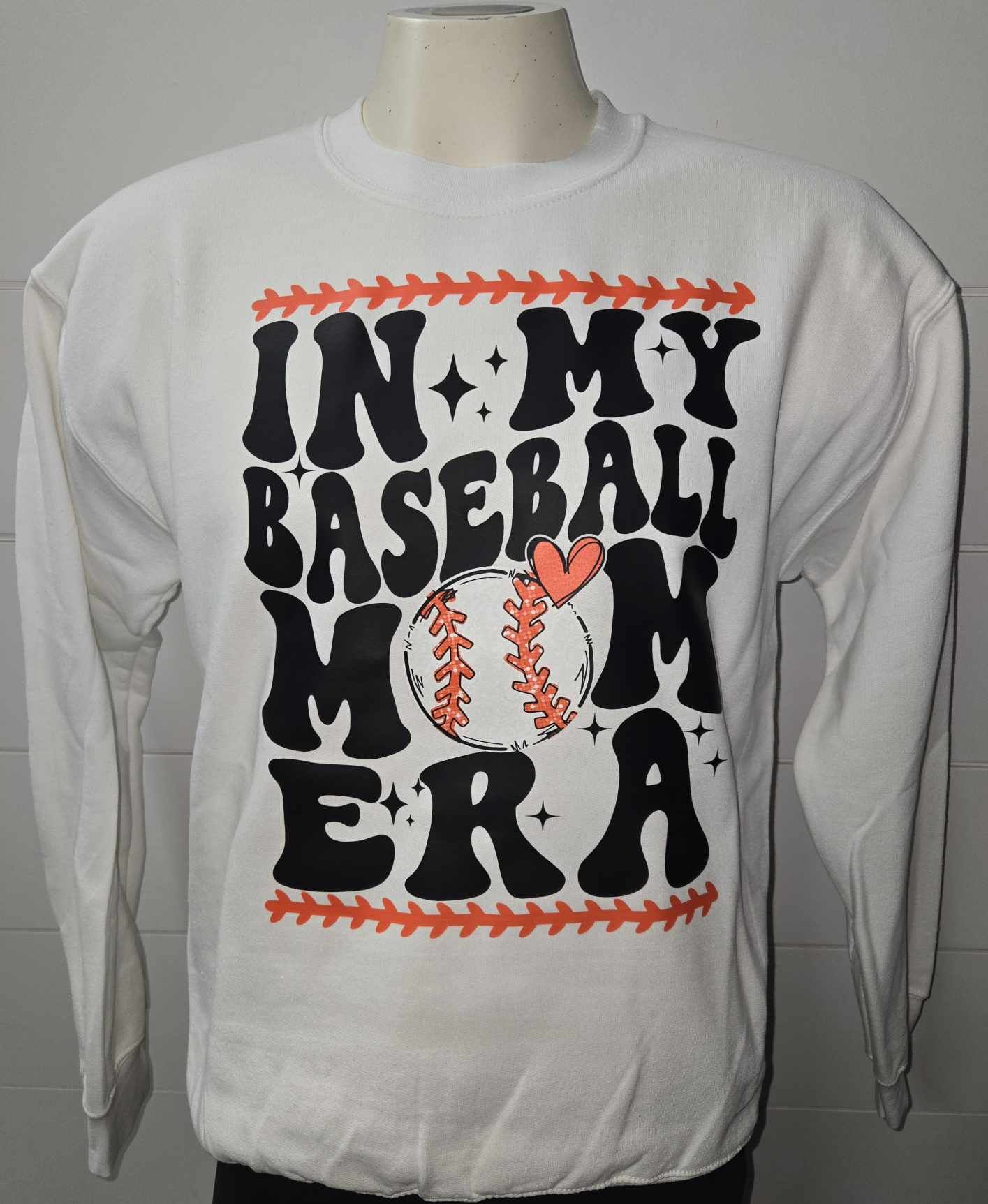 In My Baseball Mom Era Graphic Crewneck Sweatshirt