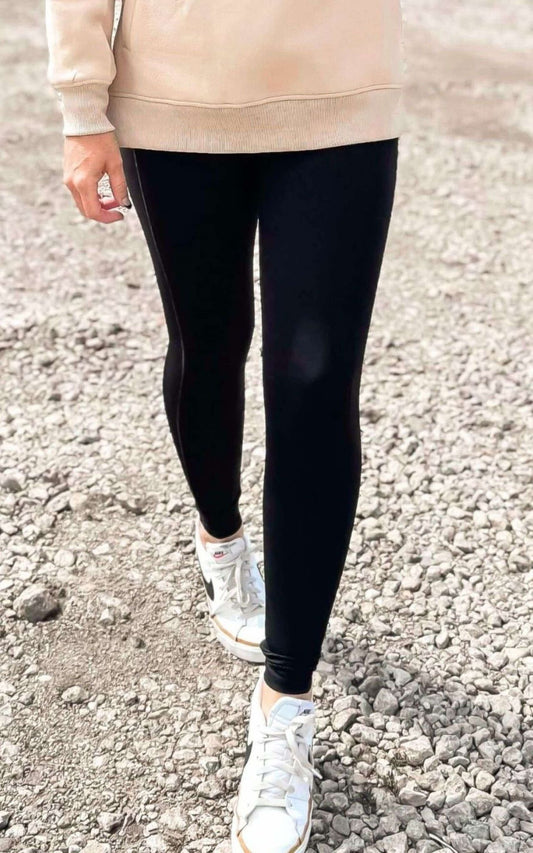 High Waisted Solid Knit Legging