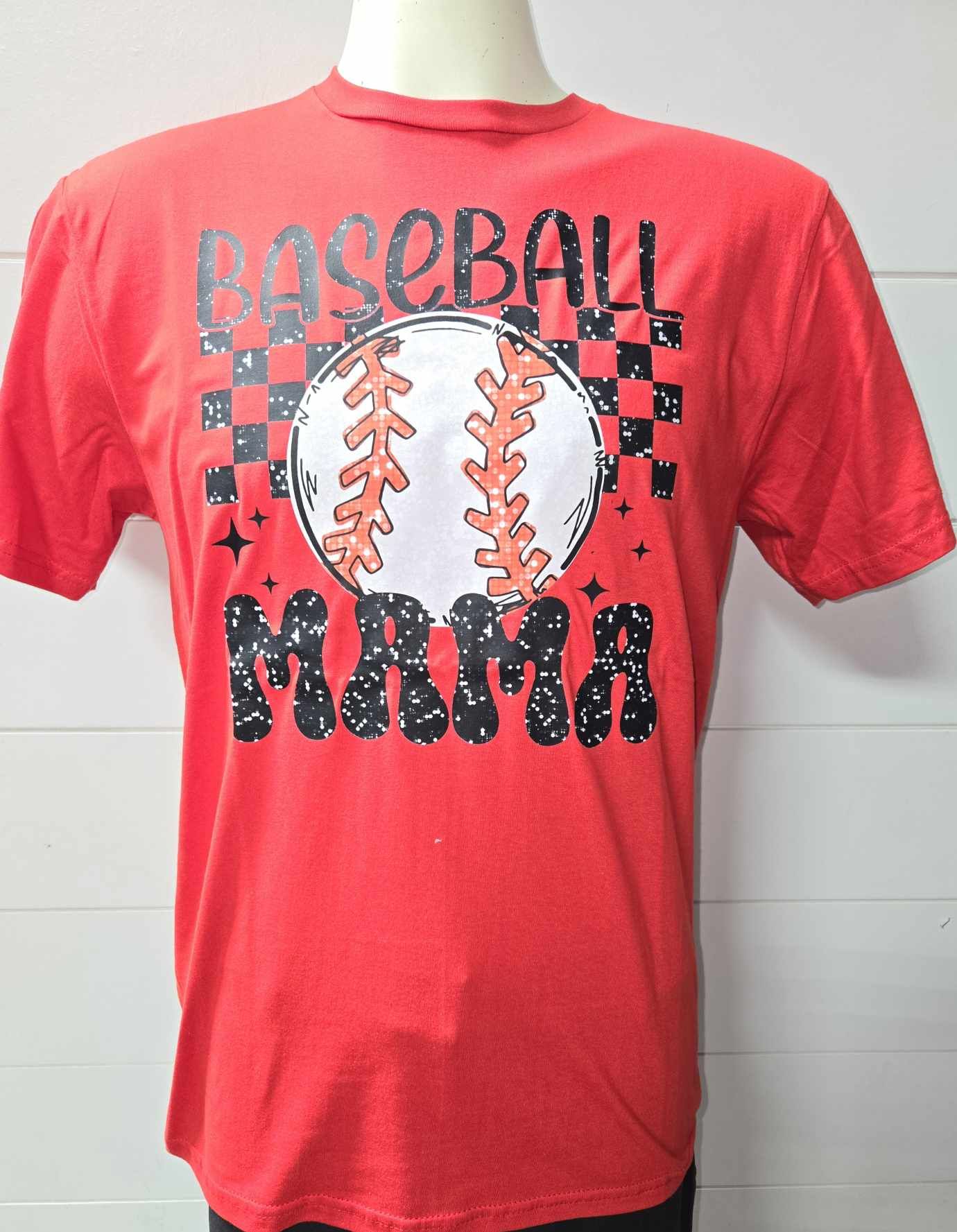 Sparkle Baseball Mama Graphic T-shirt