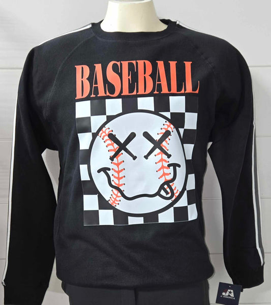 Baseball XX Smiley Fleece Graphic Sweatshirt**