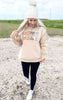 Cozy Season Taupe Side Slit Hoodie**