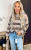 Chunky Crochet Knit Stripe Sweater