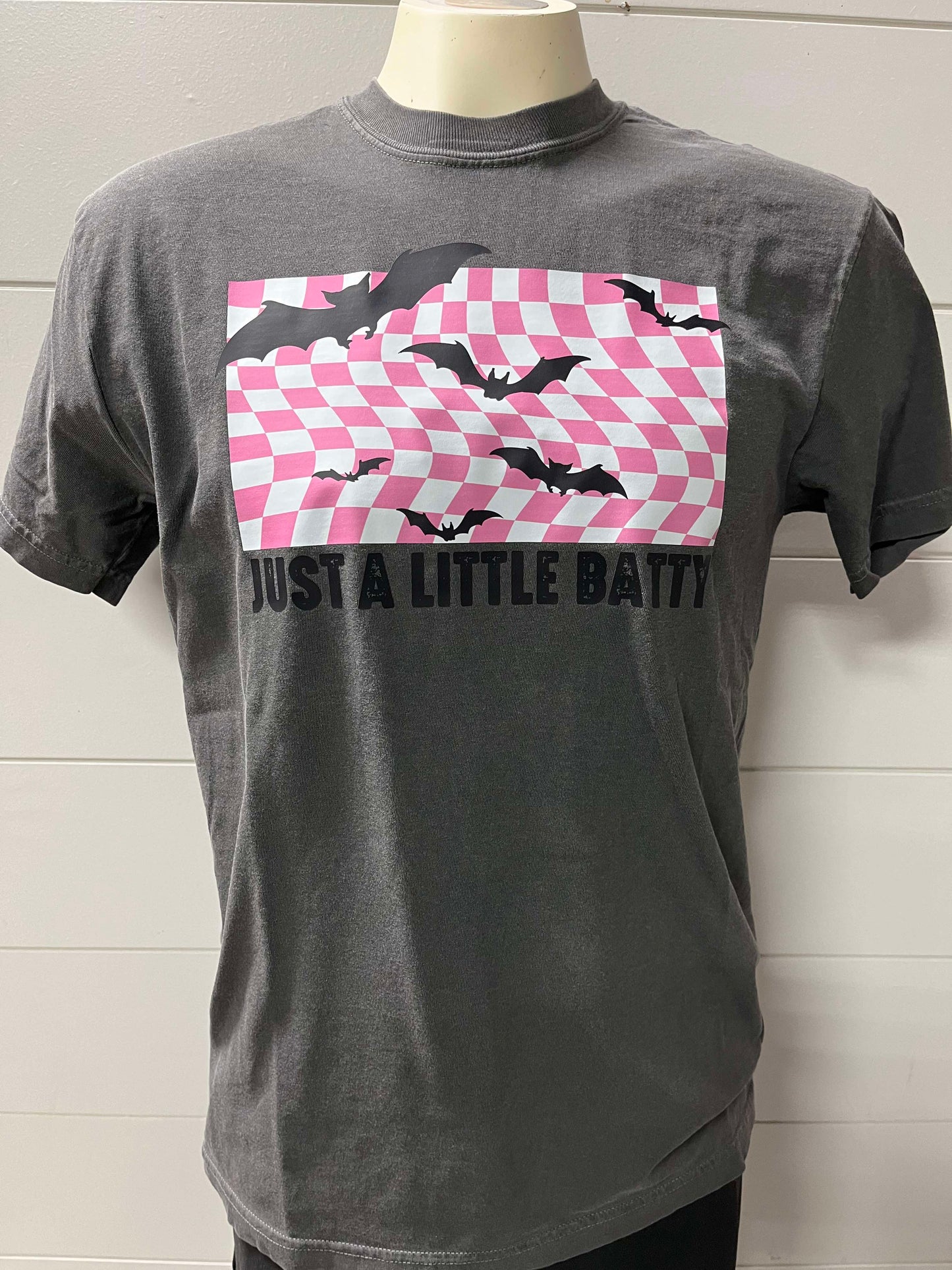 Just a Lil Batty Garment Dyed Graphic T-shirt - FINAL SALE