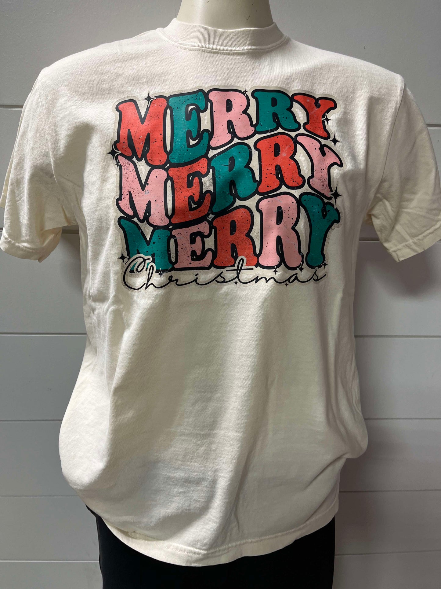 Merry Merry Merry Christmas Graphic T-shirt