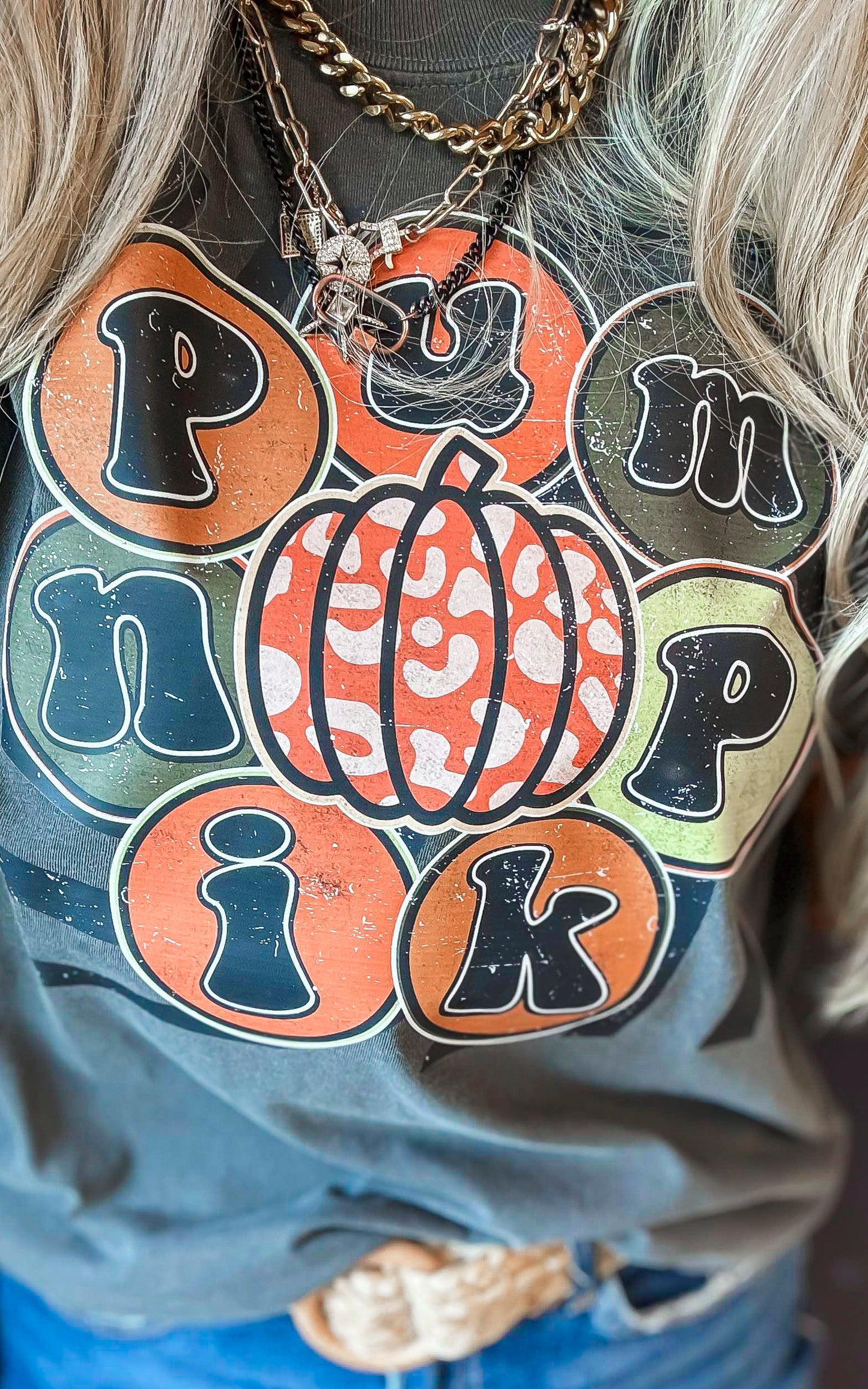 Pumpkin Tee Garment Dyed Graphic T-shirt