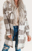 Taupe Buffalo Plaid Long Shacket