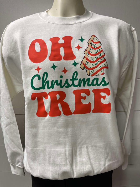 OH Christmas Tree Graphic Crewneck Sweatshirt