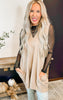 Oversized Taupe Sweater Vest Tunic