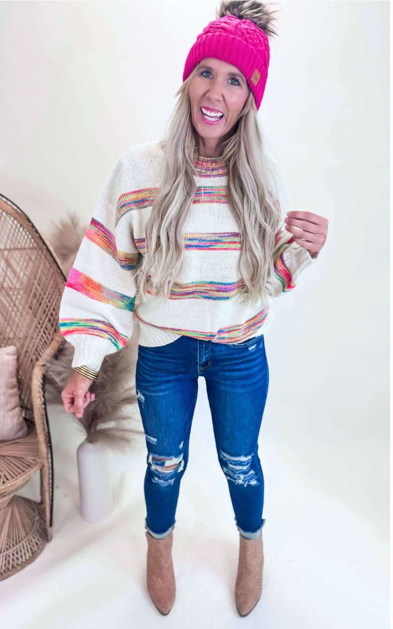 Chasing Rainbows Oversized Sweater