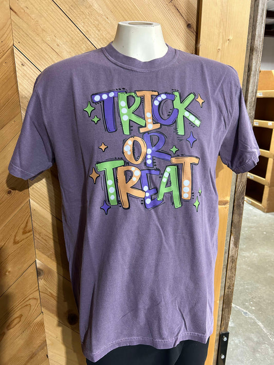 Trick or Treat Garment Dyed Graphic T-shirt