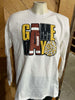 Black & Gold Game Day Garment Dyed Long Sleeve Graphic Top