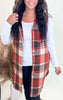 Sleeveless Plaid Long Vest Coat