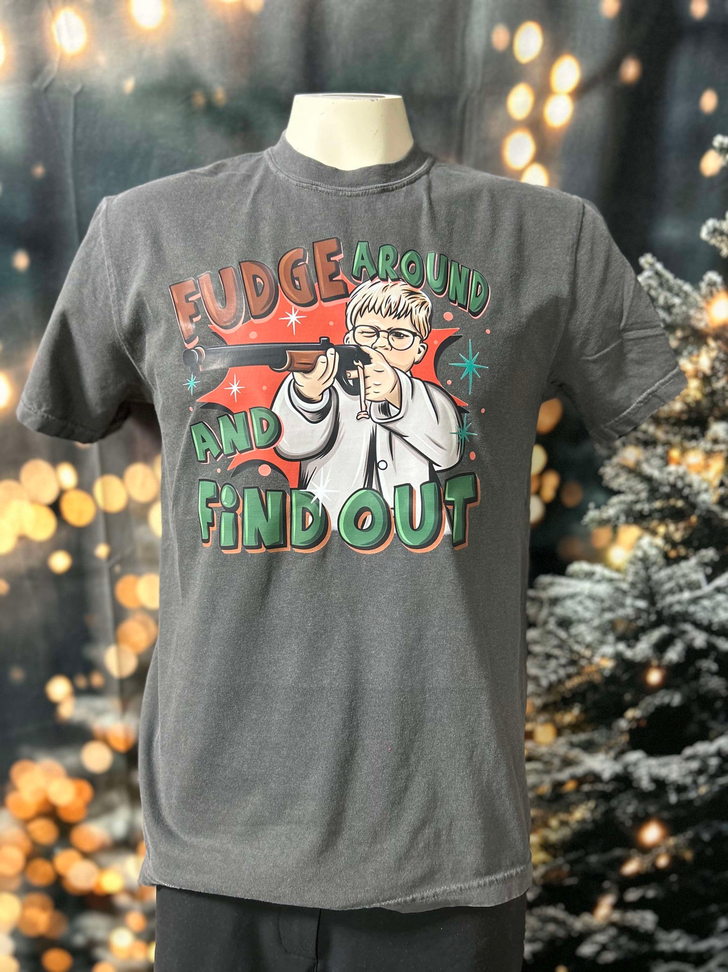 Fudge Around and Find Out Holiday Garment Dyed Graphic T-shirt