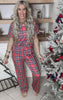 Red Tartan Pajama Pant Set by Salty Wave (TOP & BOTTOM) **Start Ship Date: Nov 29th