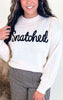 Snatched Letter Embroidered Sweater Top