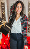 Black Tartan Plaid Cropped Blazer**DEAL- COUPON EXCLUDED