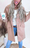 Milk Tea Lapel Neck Coat