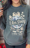 I Am Doing a New Thing Holiday Garment Dyed Long Sleeve Graphic Top