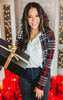 Black Tartan Plaid Cropped Blazer**DEAL- COUPON EXCLUDED