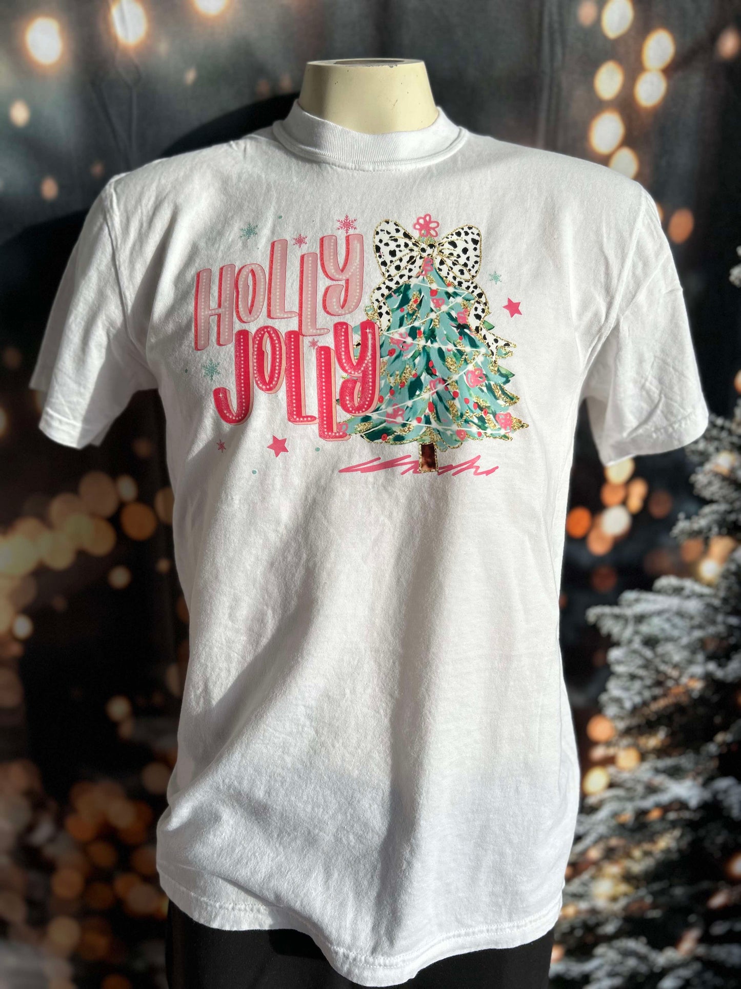 Holly Jolly Holiday Garment Dyed Graphic T-shirt